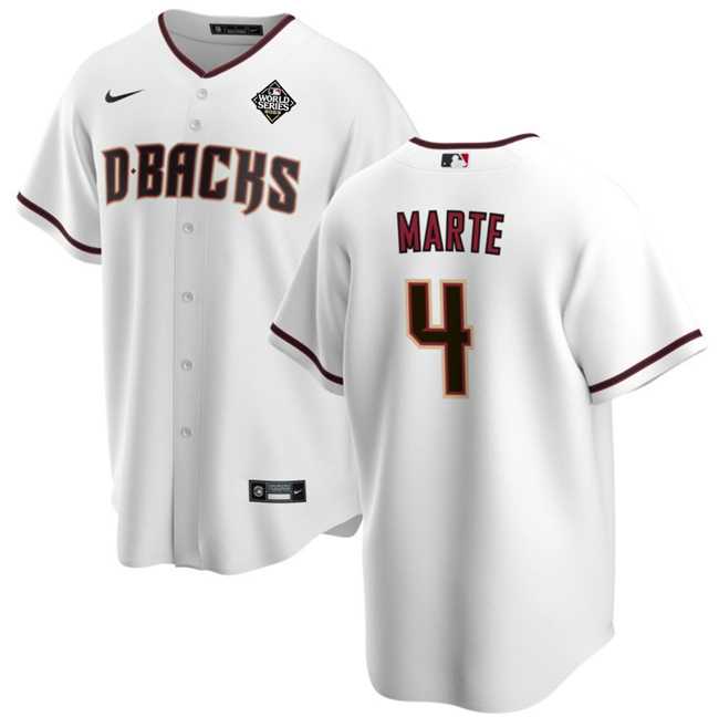 Men's Arizona Diamondbacks #4 Ketel Marte White 2023 World Series Cool Base Stitched Jersey Dzhi,We sell and wholesale Men's Arizona Diamondbacks #4 Ketel Marte White 2023 World Series Cool Base Stitched Jersey Dzhi on line form chian!